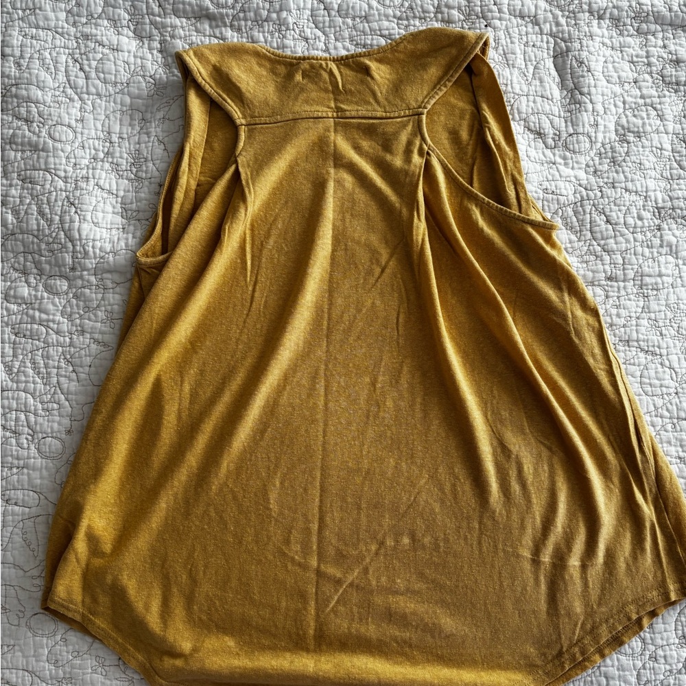 Free People Golden Yellow Scoop Neck Tank - Picture 2 of 3